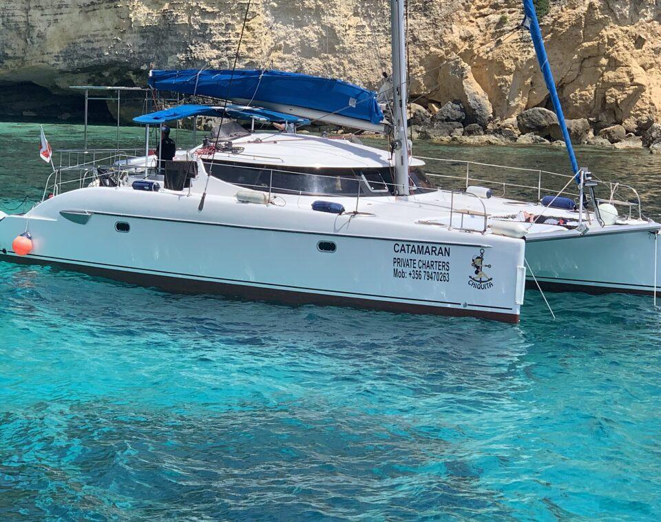 Chiquita, a catamaran for charter in Malta at Ta' Xbiex