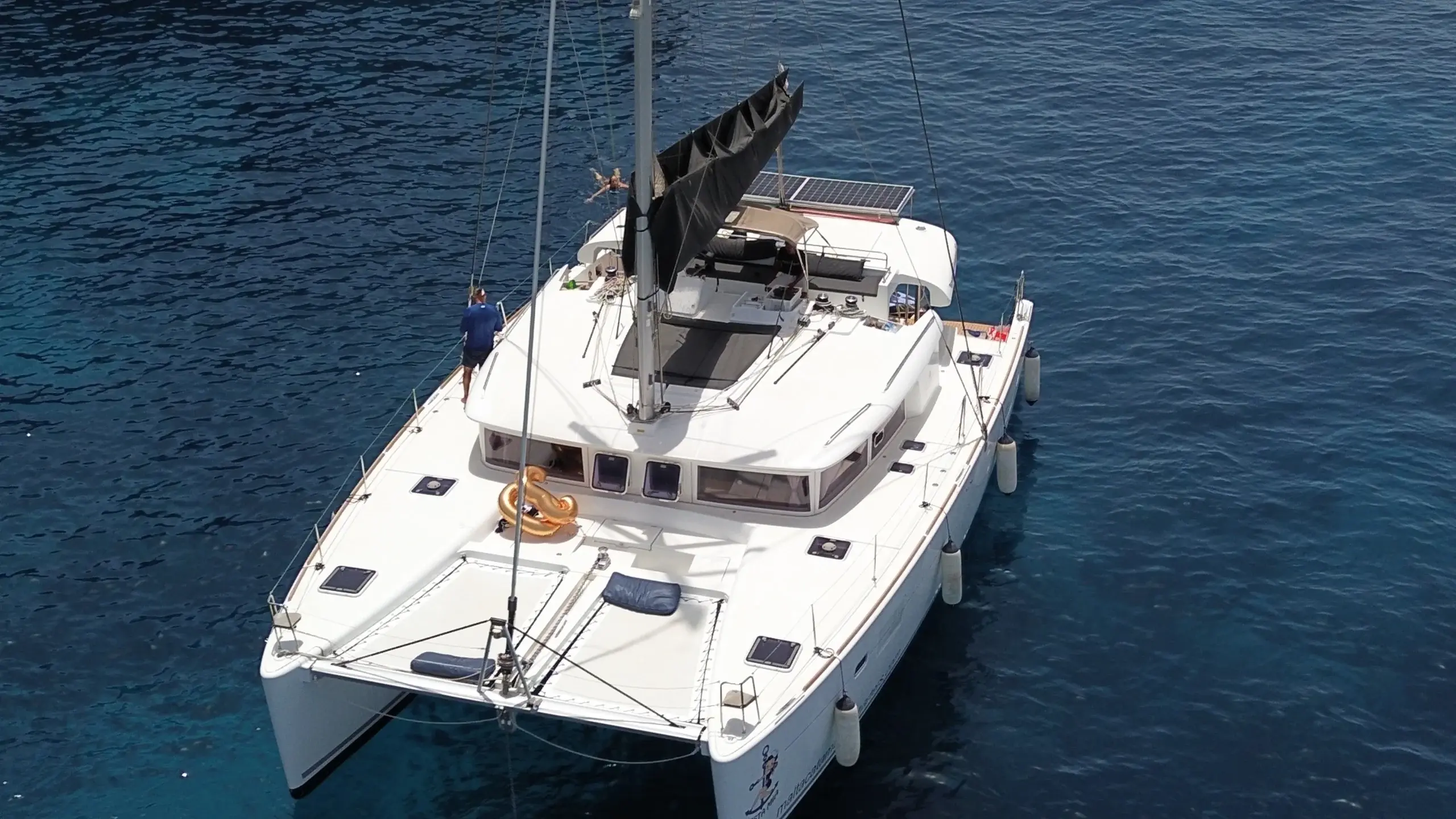 Siesta Mia, a catamaran for charter in Malta at Ta' Xbiex