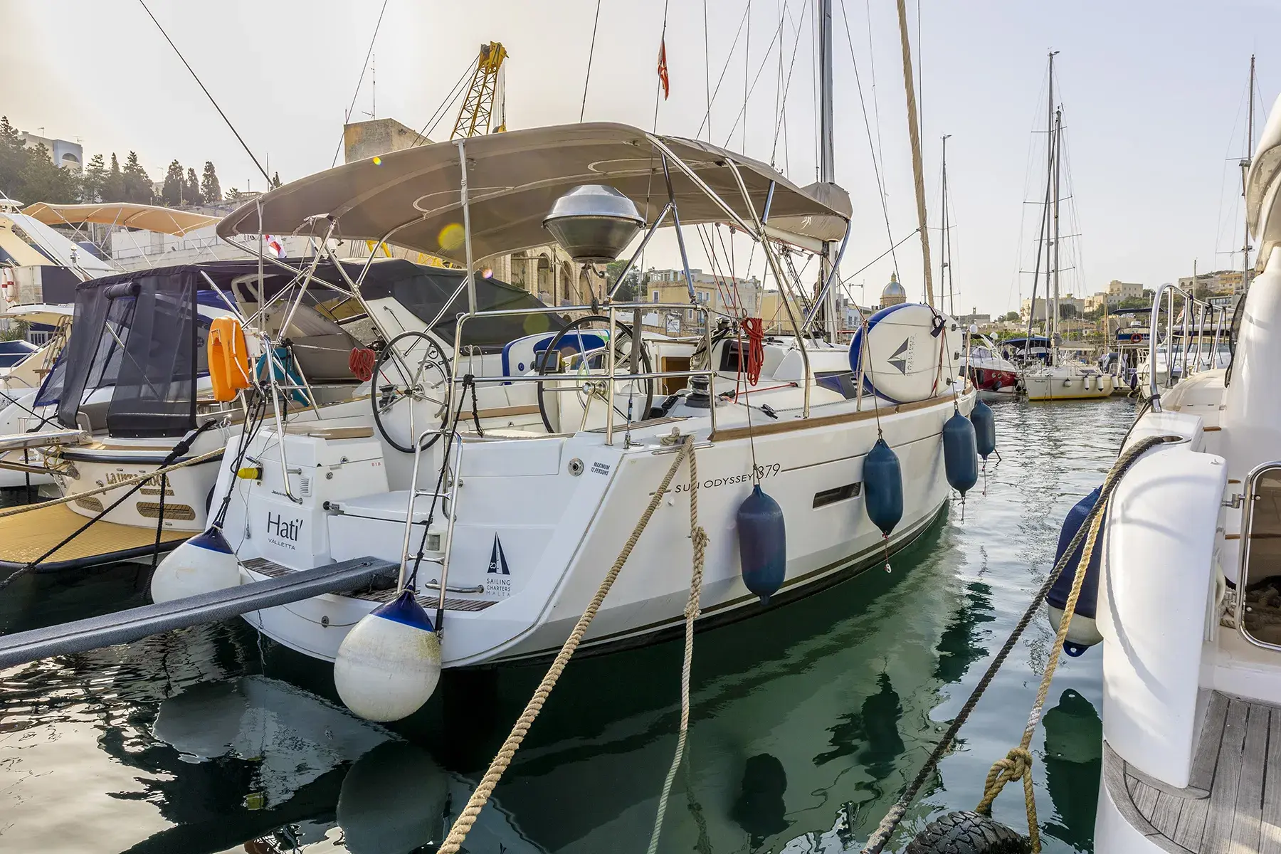 Jeanneau 379, a sailing yacht for charter in Malta