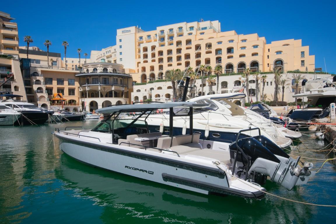 Axopar 37ST Brabus Line “OHSOS”, a speedboat for charter in Malta at Portomaso