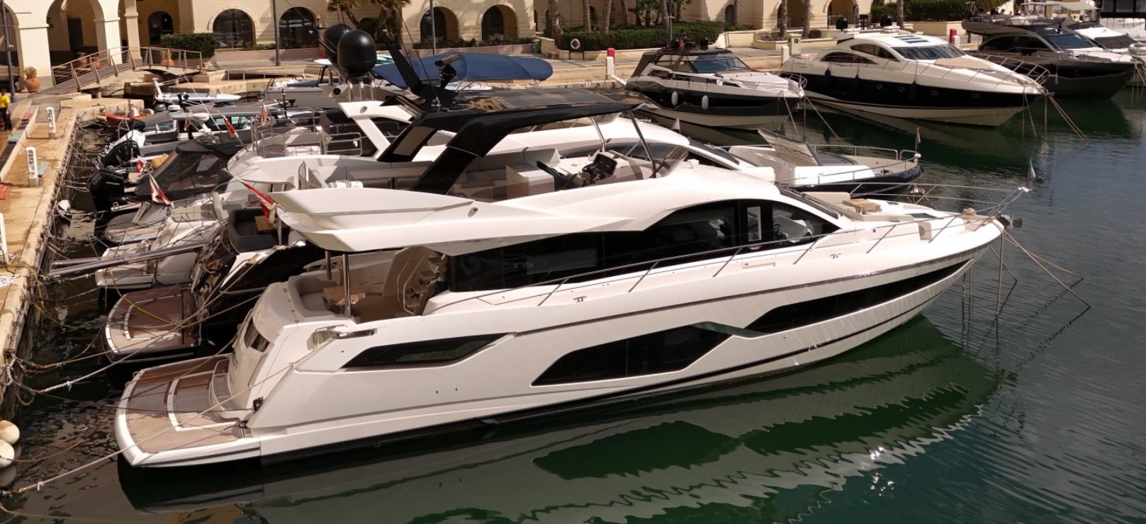 Sunseeker Manhattan 68, 2022, for sale in Malta through Yacht Hub Group