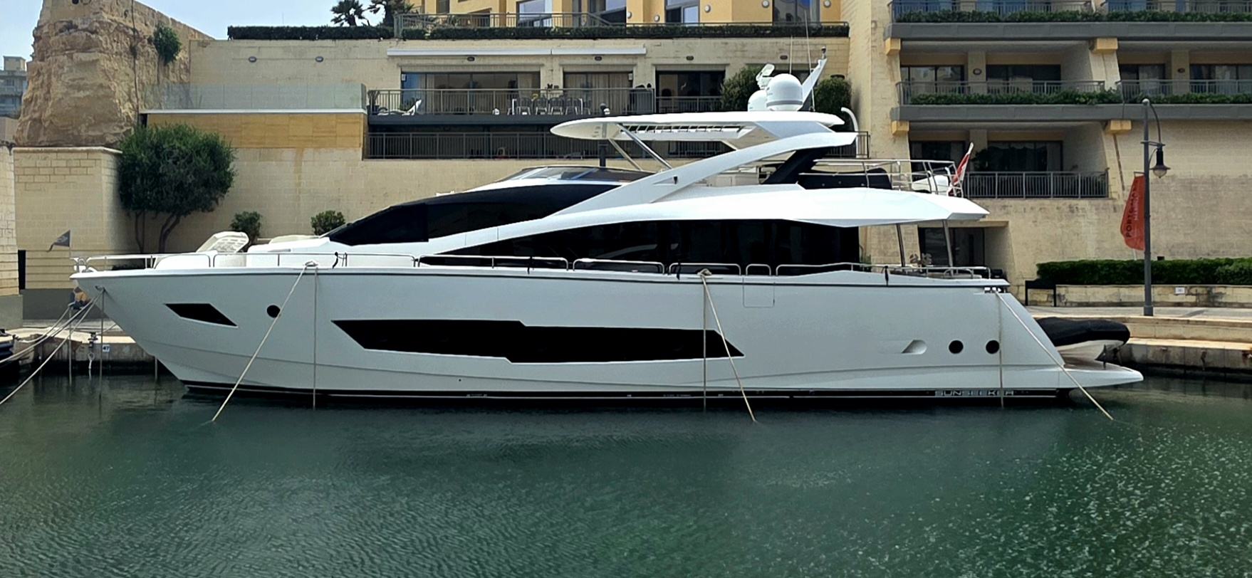 Sunseeker 86 Yacht, 2016, for sale in Malta through Yacht Hub Group